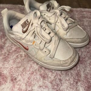 Nike White and Brown Sneakers